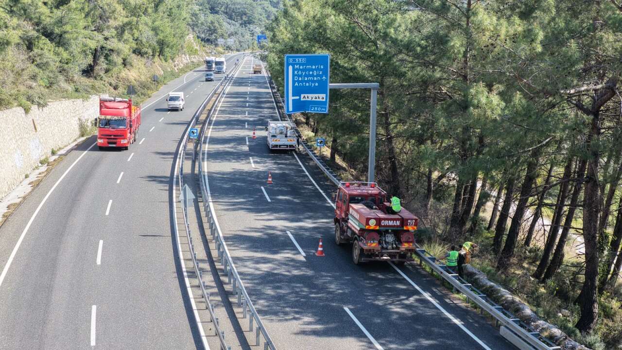 Sakar Geçidi’nde Yangın Riskine Karşı Yol Kenarı Temizliği Sürüyor 4